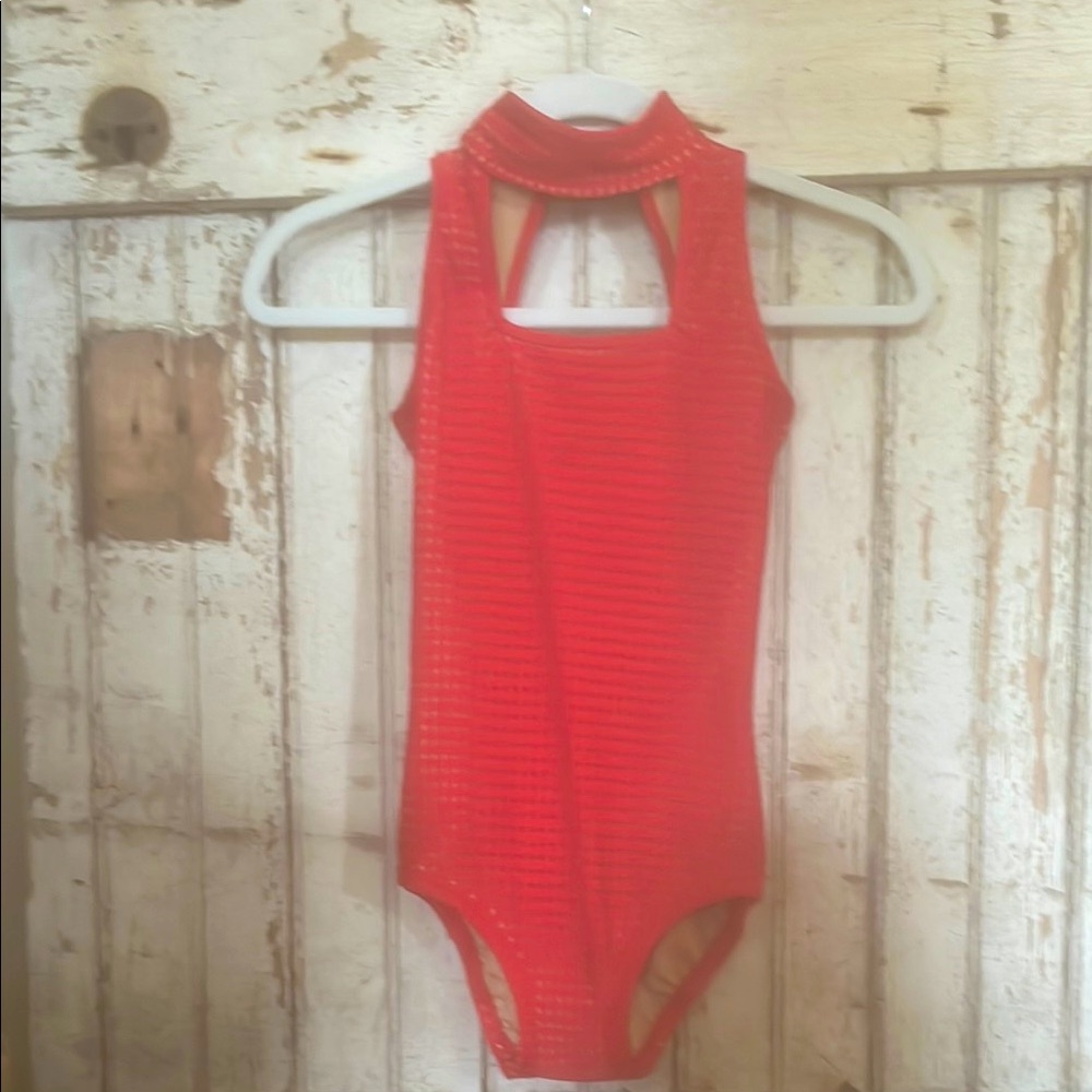 Red Halter Neck Dance Leo